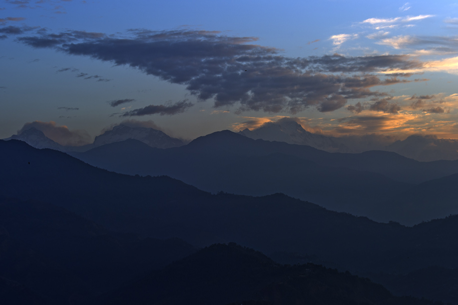 'Sunrise over the Annapurna Range' (Dec 2009) - Sarangkot, Nepal