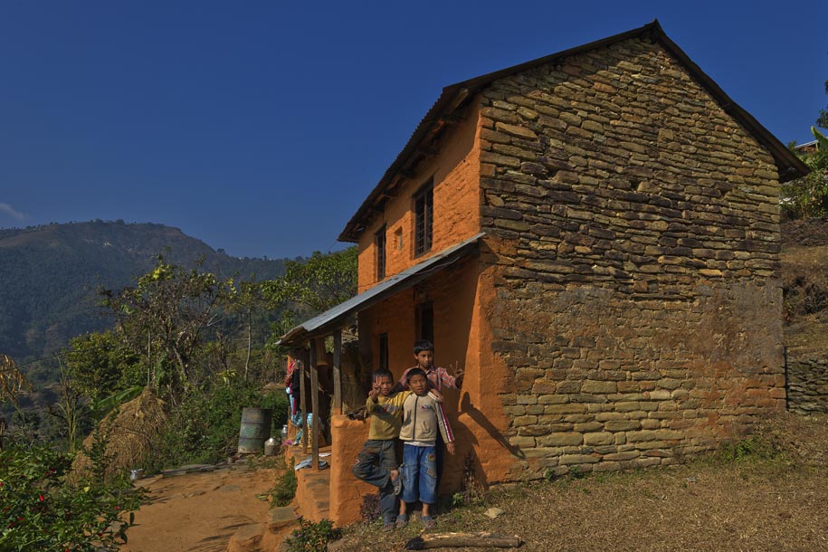 'Boys and House' (Dec 2009) - Pokhara, Nepal