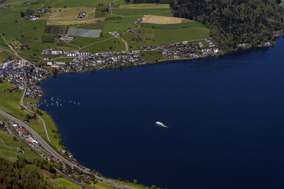 'Aerial View of Immensee' (Apr 2017) - Rigi Kulm, Switzerland