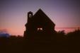'Silhouette of Church' (Apr 1996) - Lake Tekapo, New Zealand